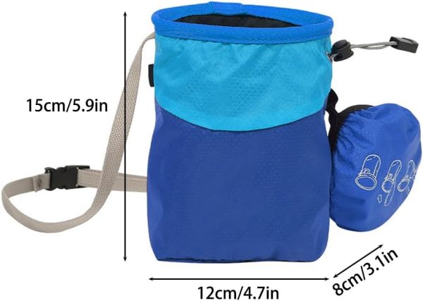 Chalk Bag for Rock Climbing, Bouldering Chalk Bucket with Cover & Adjustable Belt for Rock Climbing Gym Weightlifting Bouldering - Image 2