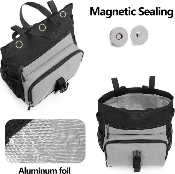 Chalk Bucket Bag, Large Chalk Bag for Rock Climbing and Bouldering with Aluminum Foil Lining, Magnetic Closure, Multiple Pockets, 2 Brush Holders (Patent Design) - Image 2