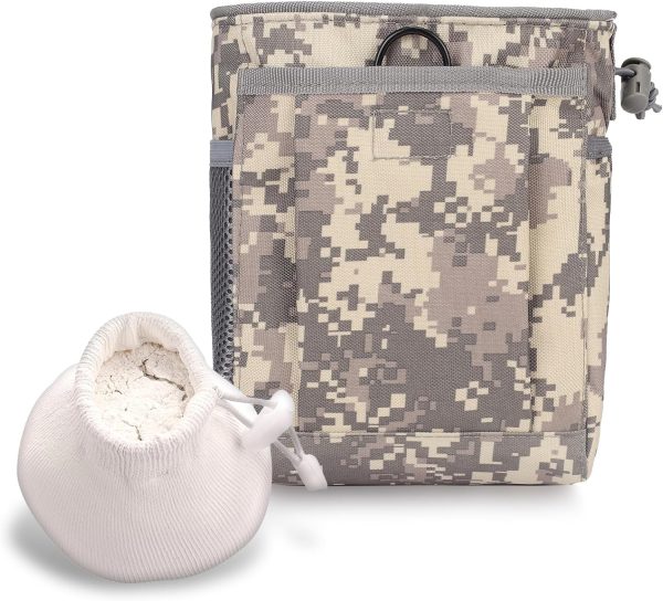 Compact Climbing Chalk Bag for Rock Climbing - Chalk Ball - Tactical  Pouch Waist Bag for Bouldering, Gym, Weightlifting, Climbing Gear and Gift