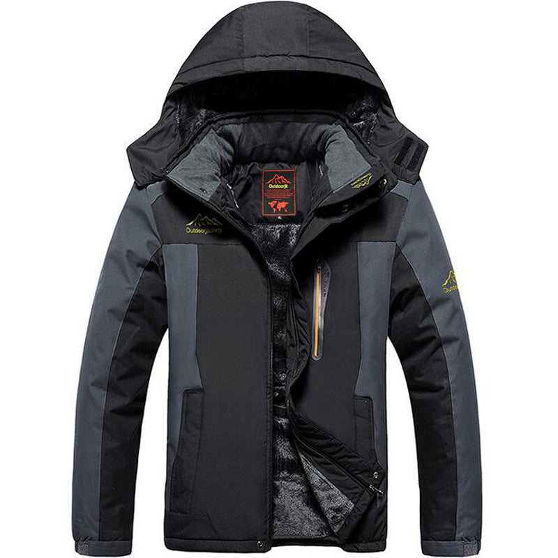 Outdoor Winter Plus Size Men's Assault Jacket Fleece Lined Padded Warm Keeping - Image 2