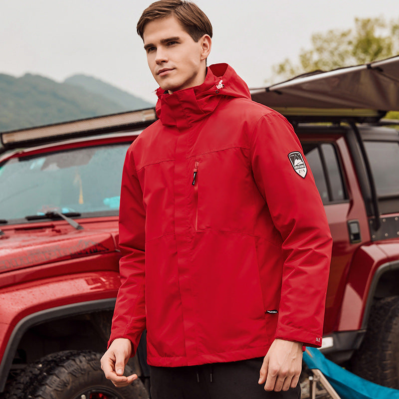 Three-in-one Down Cotton Waterproof Liner Windproof Shell Jacket - Image 2