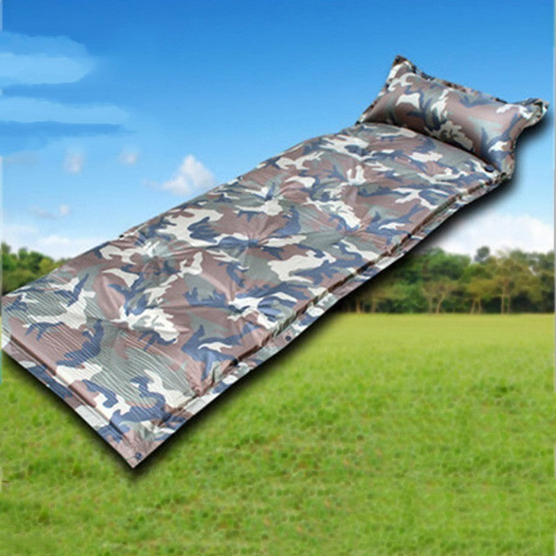 Camo Automatic Inflatable Cushion With Pillow Outdoor Camping Camping Damp - Image 2