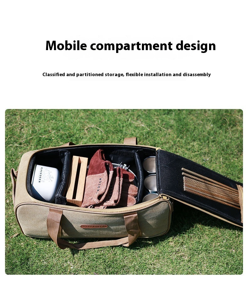 Outdoor Camping Tableware Thickened Gas Tank Stove Cookware Kitchenware Picnic Bag - Image 7