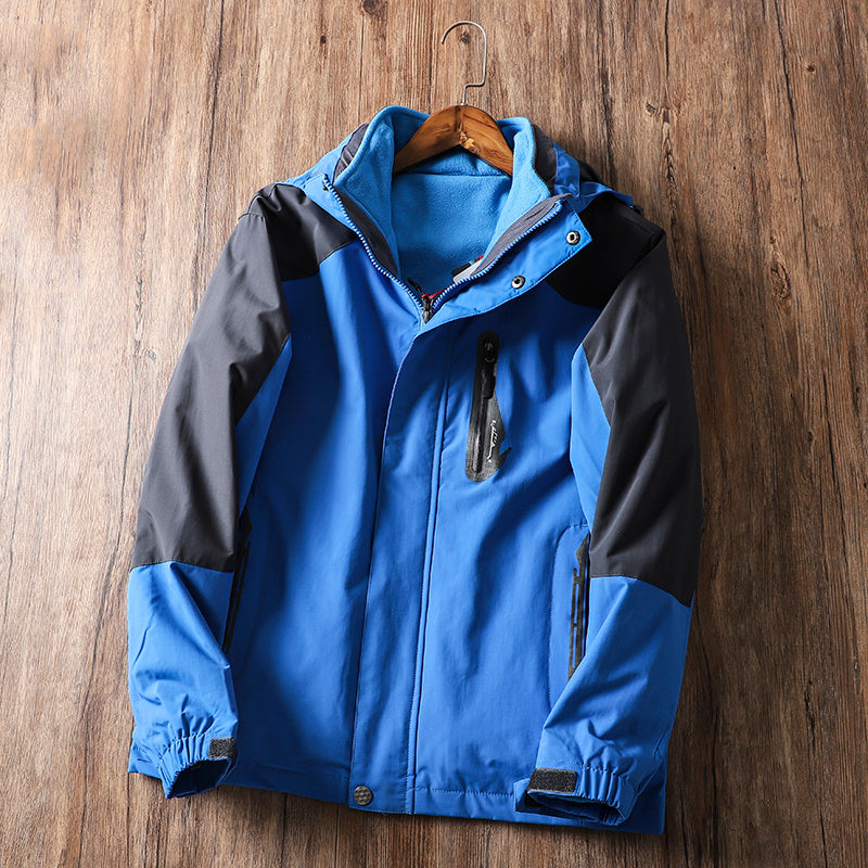 Winter Men's Plus Fleece Warm And Windproof Outdoor Jacket - Image 5