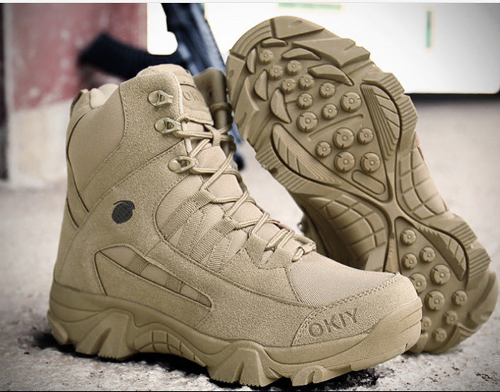 Breathable High Top Outdoor Hiking Tactical Boots Desert Boots - Image 2