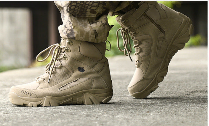 Breathable High Top Outdoor Hiking Tactical Boots Desert Boots - Image 4