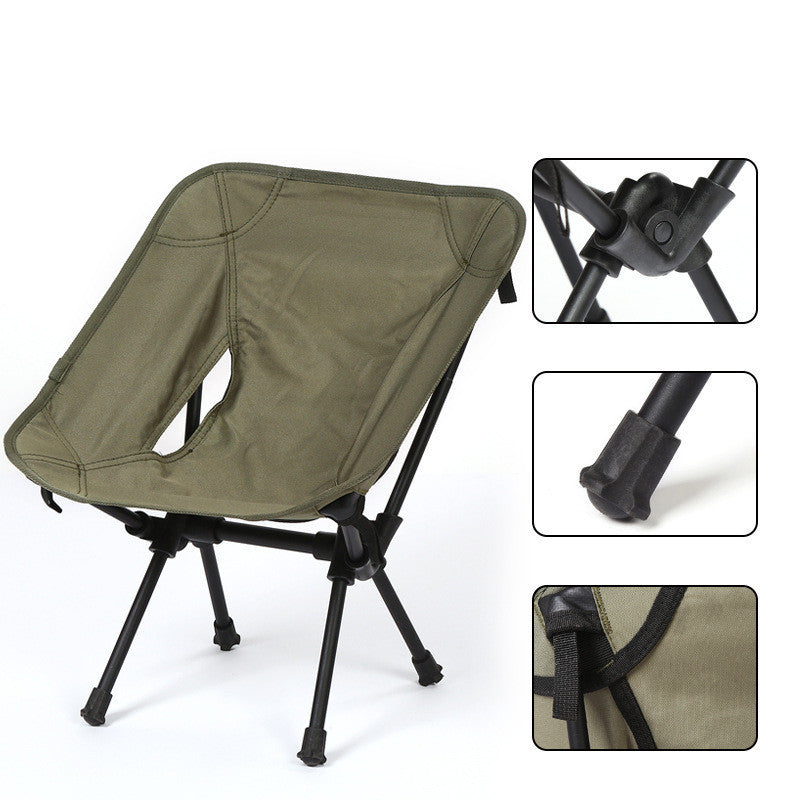 Army Green Portable Outdoor Folding Chair - Image 5