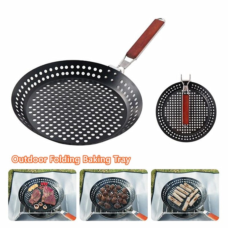 Outdoor Camping Foldable Grilled Skillet Pan - Image 9