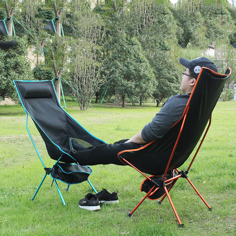 Portable Folding Beach Chair With Extended Backrest Moon Chair - Image 6