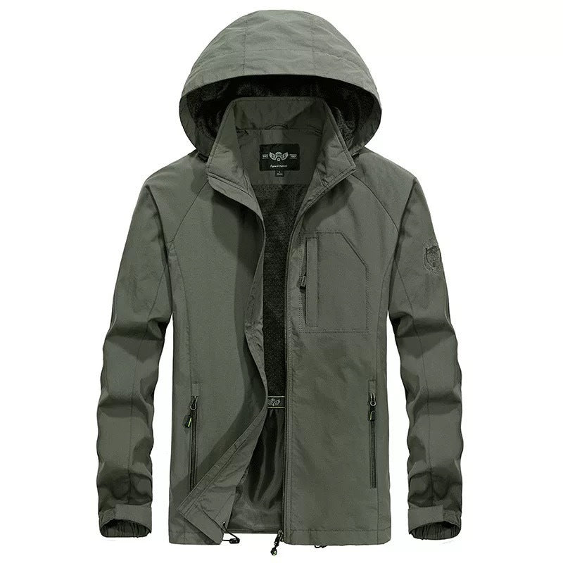 Men's Thin Jacket Outdoor Hooded Waterproof Mountaineering Suit - Image 5
