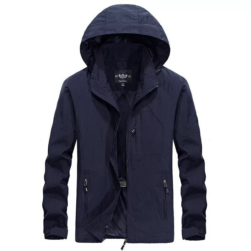 Men's Thin Jacket Outdoor Hooded Waterproof Mountaineering Suit - Image 3