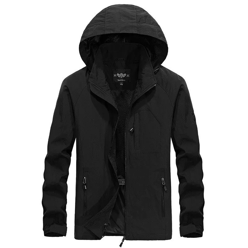 Men's Thin Jacket Outdoor Hooded Waterproof Mountaineering Suit - Image 4