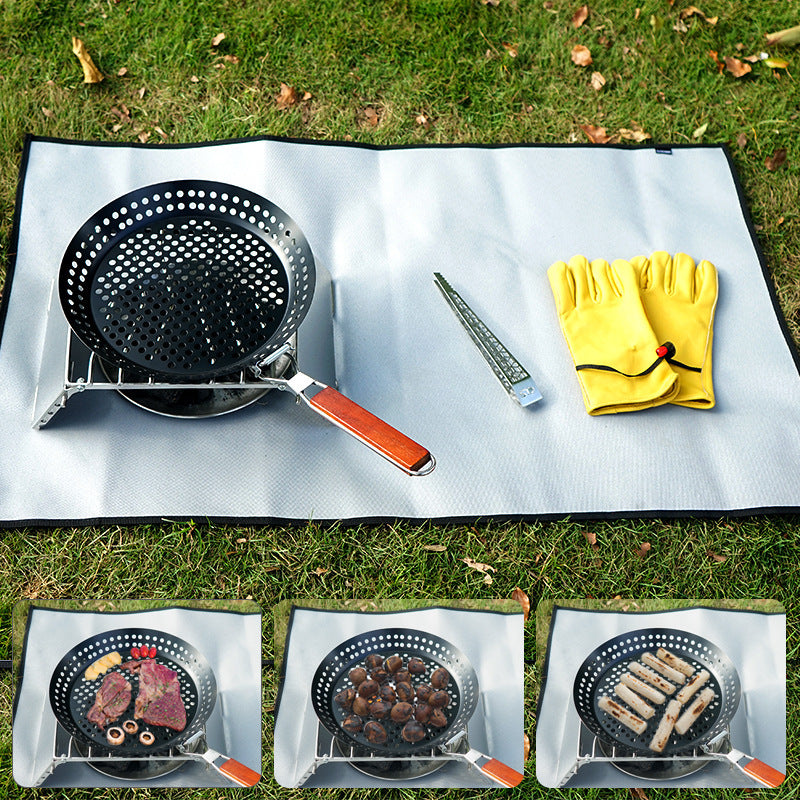 Outdoor Camping Foldable Grilled Skillet Pan - Image 2