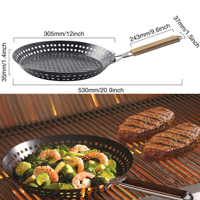 Outdoor Camping Foldable Grilled Skillet Pan - Image 3