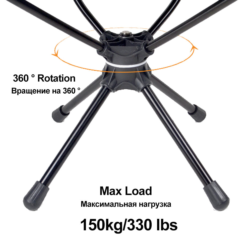 Outdoor Folding Chair 360 Degree Rotatable Leisure Chair - Image 5