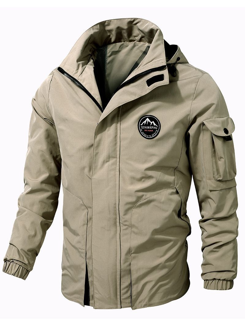 Plus Size Coat Men's Hooded Jacket Outdoor Mountaineering Leisure - Image 4