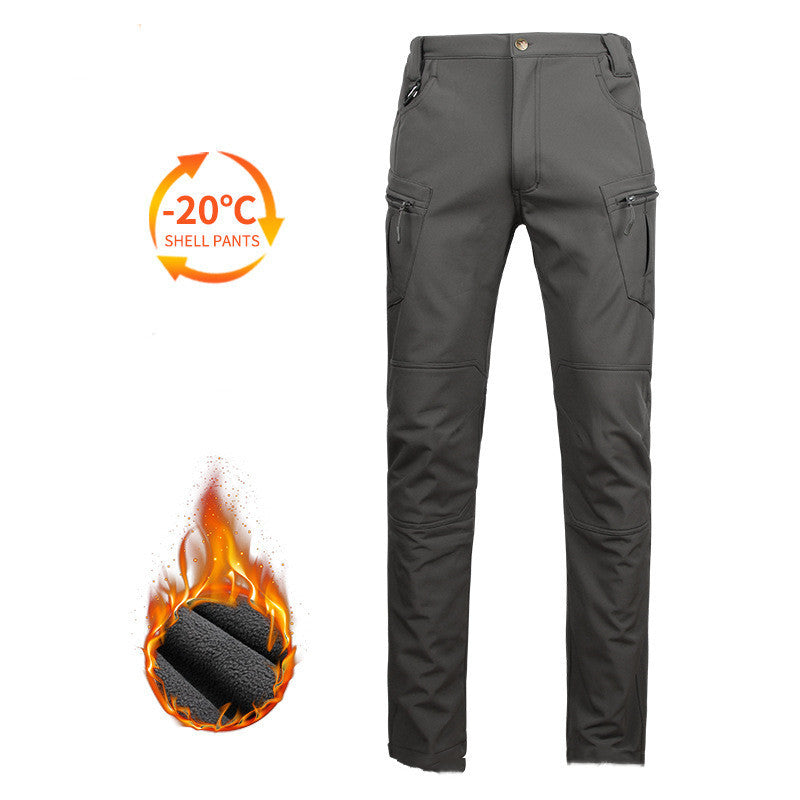 Outdoor Men's Winter Fleece Soft Shell Jacket - Image 4