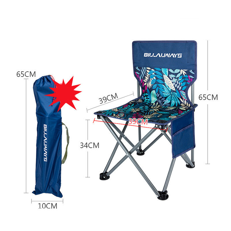 Outdoor Folding Chair Portable Camping Equipment Backrest - Image 3