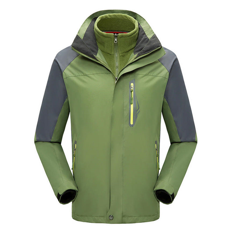 Winter Fleece-lined Thickened Three-in-one Shell Jacket Outdoor Windproof Waterproof Mountaineering Suit - Image 14