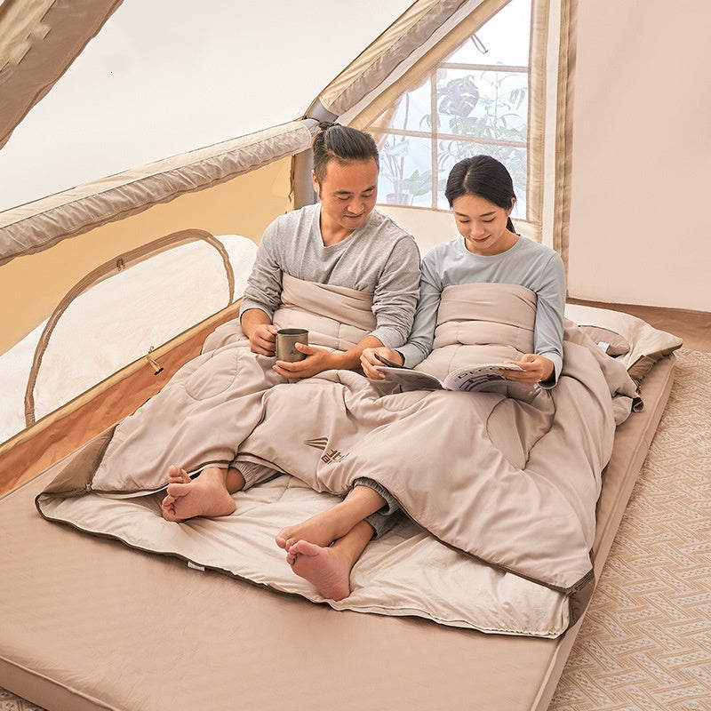 Outdoor Camping Sleeping Bag - 2.6kg Coffee Gray - Image 4