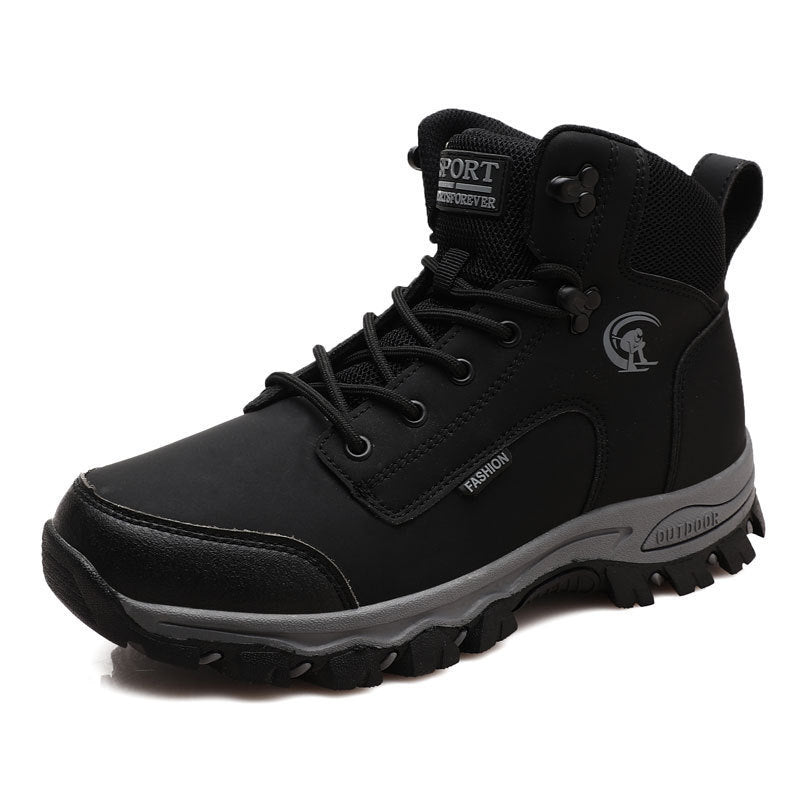 Men's Outdoor Hiking Shoes - Black - Image 4