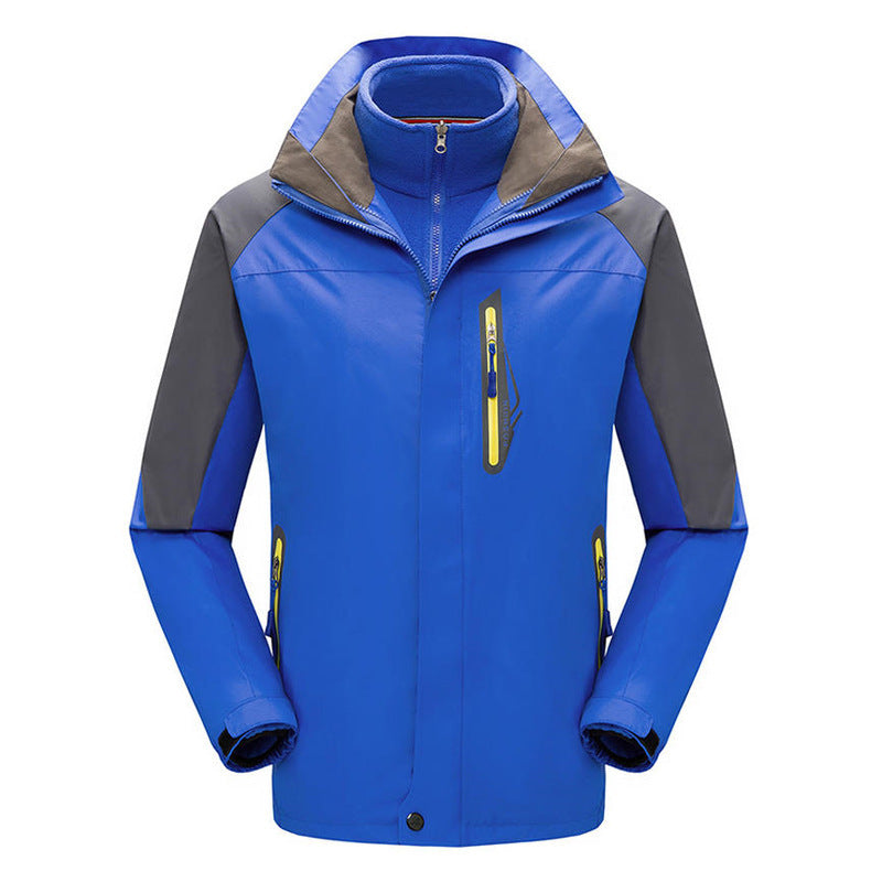 Winter Fleece-lined Thickened Three-in-one Shell Jacket Outdoor Windproof Waterproof Mountaineering Suit - Image 9