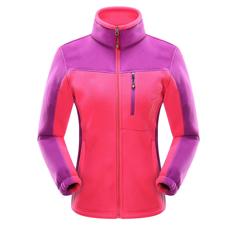 Cross-border Sources Of New Polar Fleece Warm Fleece Couple Cardigan Contrast - Image 9