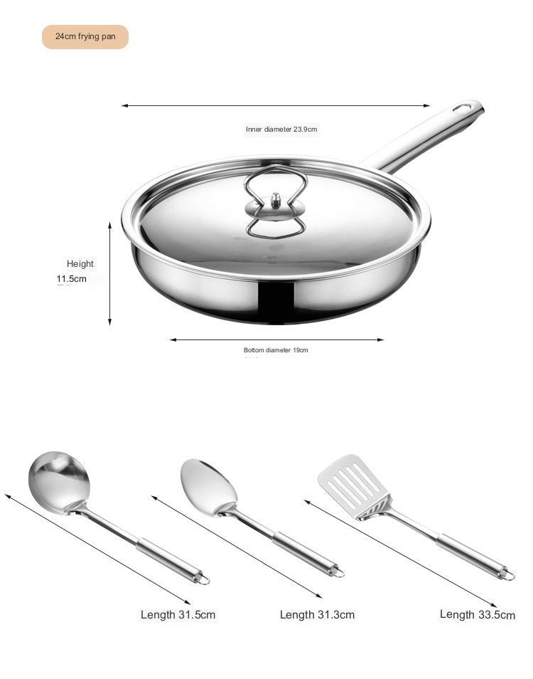 Stainless Steel Cookware Set Thick Kitchen Utensils - Image 3