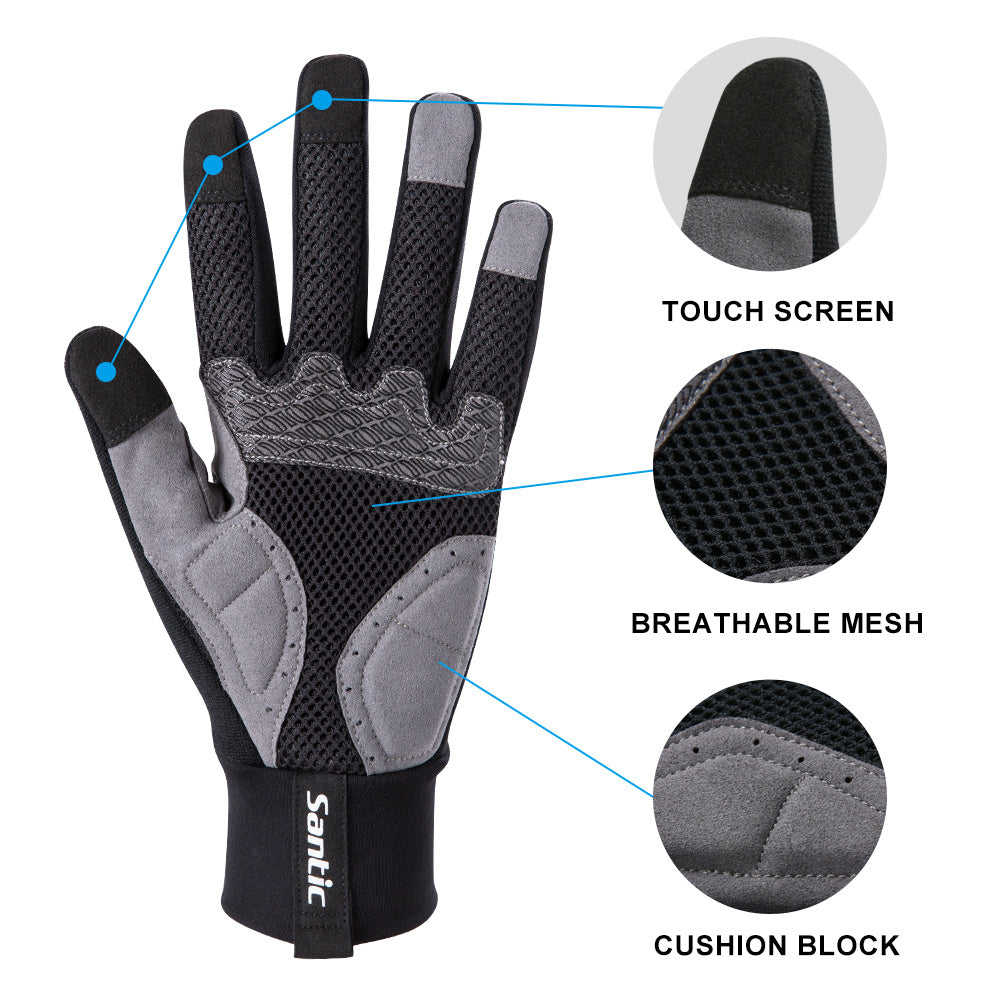 Cycling Windproof Long Finger Bike Gloves - Image 8