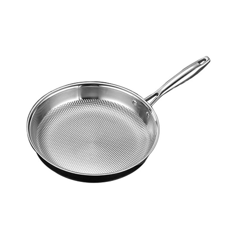 Stainless Steel Frying Pan Non-stick Less Lampblack Kitchen Cookware - Image 4