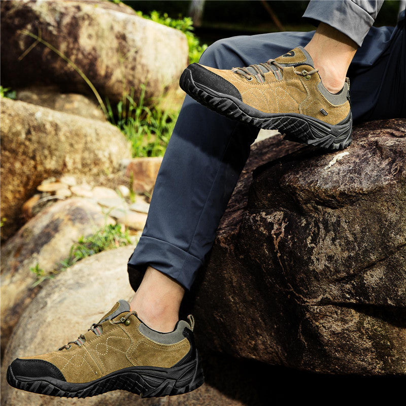 Autumn And Winter Lightweight Outdoor Hiking Shoes Men's Shoes Cowhide Non-slip Wear-resistant Breathable - Image 3