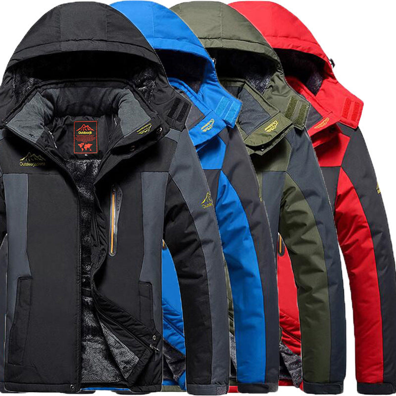 Outdoor Winter Plus Size Men's Assault Jacket Fleece Lined Padded Warm Keeping - Image 3