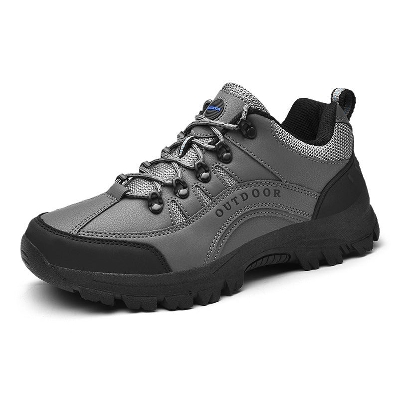 Boots Men's Autumn And Winter Outdoor Sneakers Leather Low-top Hiking Shoes Small Wholesale Delivery - Image 9