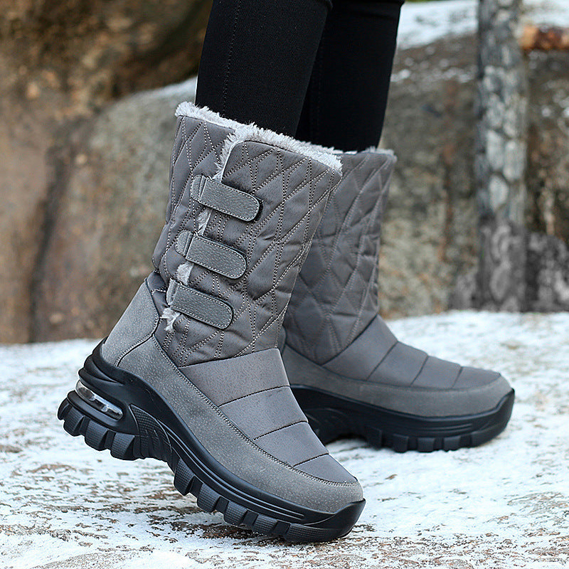 Women's outdoor plus velvet high top snow boots - Image 5