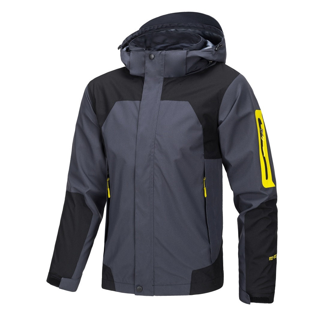 Shell Jacket Men's Jacket Thin Outdoor Windproof Waterproof Hooded Coat - Image 2
