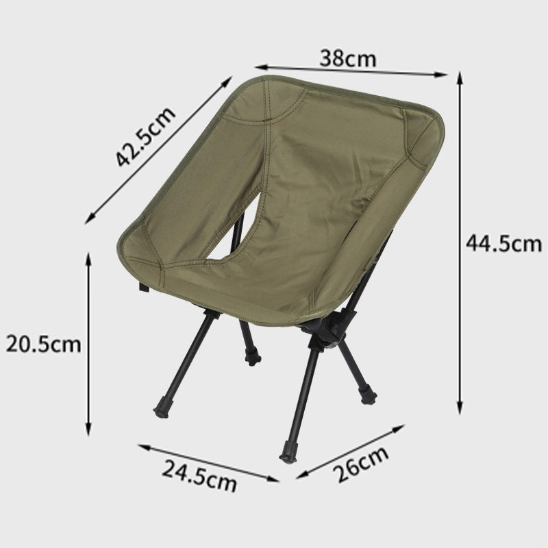 Army Green Portable Outdoor Folding Chair - Image 3