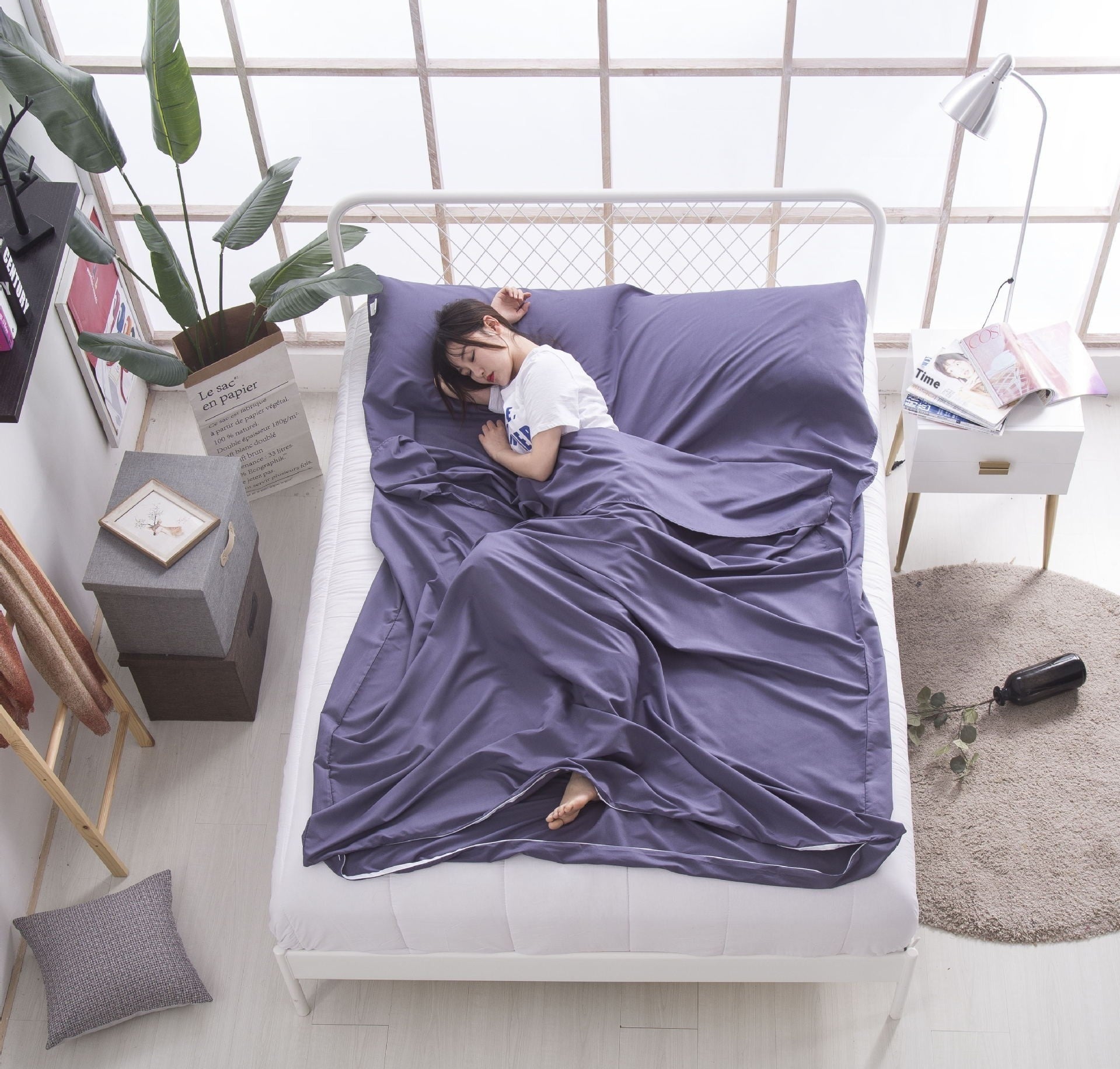 Thin Portable Ultra-light Cotton Sleeping Quilt Cover Anti-dirt-proof Travel Sleeping Bag - Image 11