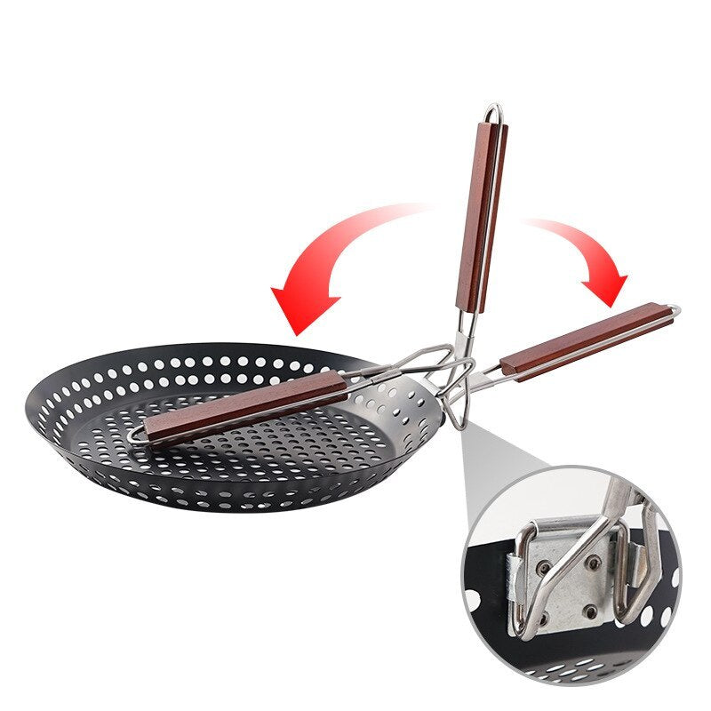 Outdoor Camping Foldable Grilled Skillet Pan - Image 7
