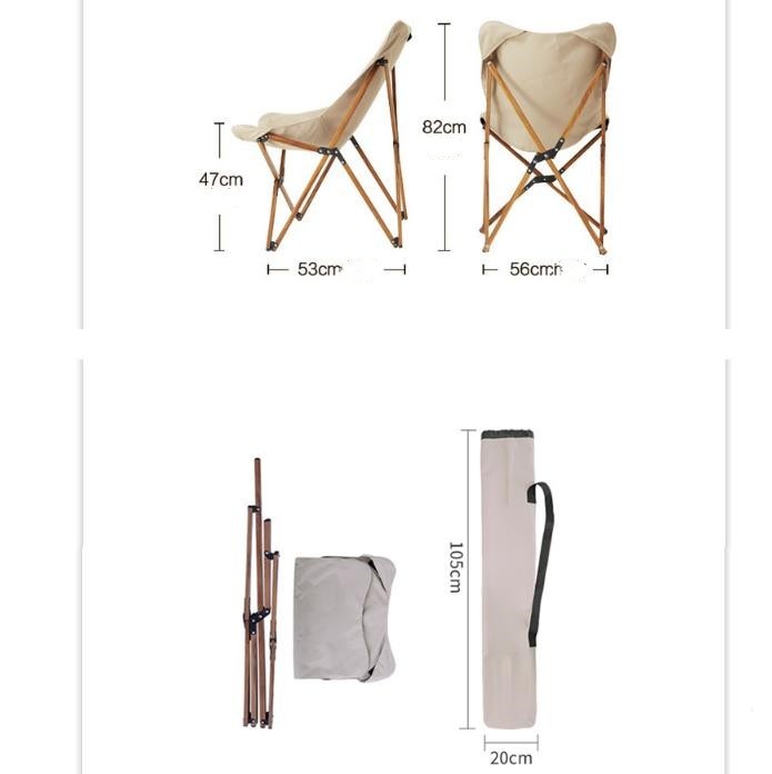 Folding Wooden Camping Chair - Image 2