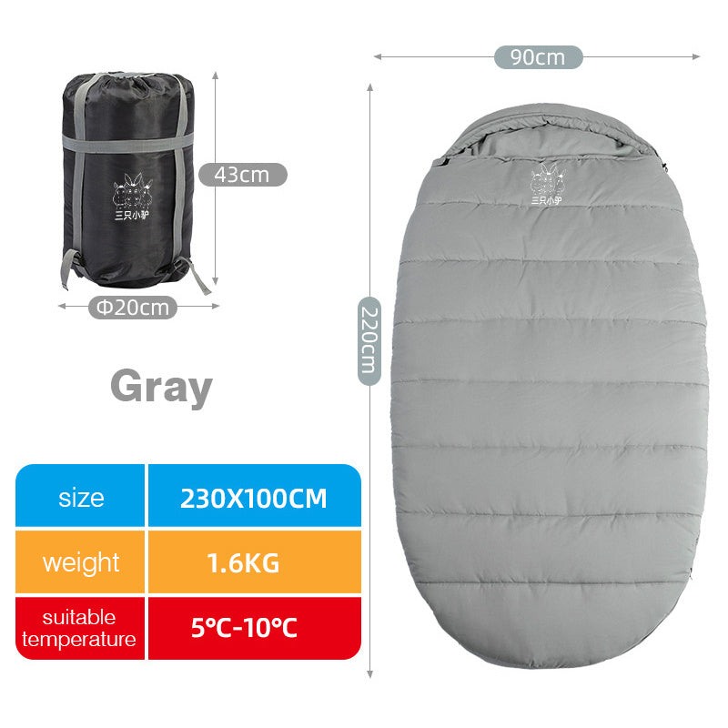 Sleeping Bag Adult Outdoor Camping Adult Winter Thickening Cold Protection Single Widening - Image 6