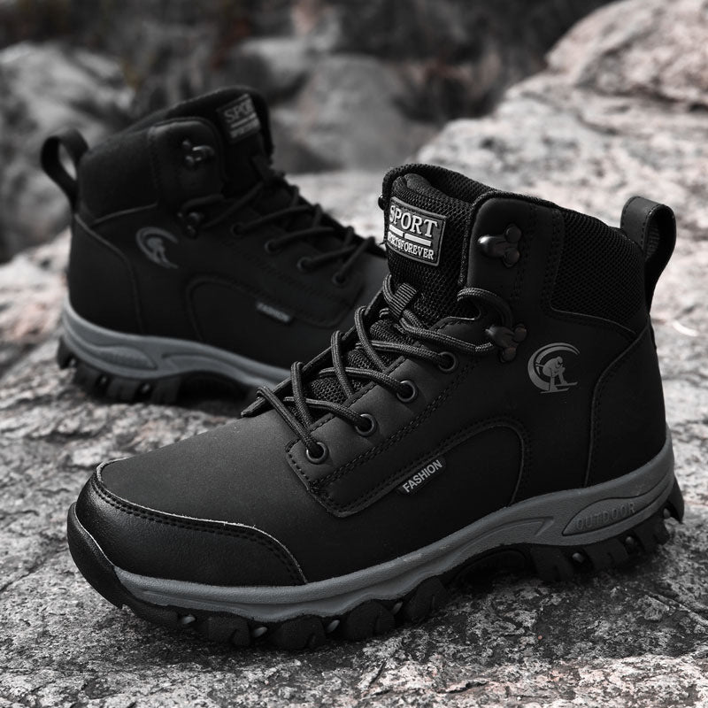 Men's Outdoor Hiking Shoes - Black - Image 2