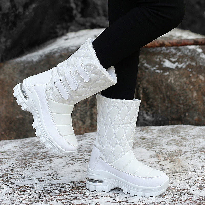Women's outdoor plus velvet high top snow boots - Image 4