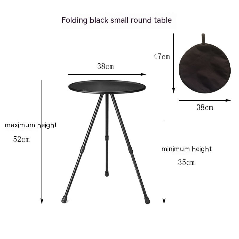 Outdoor Camping Folding Aluminum Alloy Tripod Table - Image 7