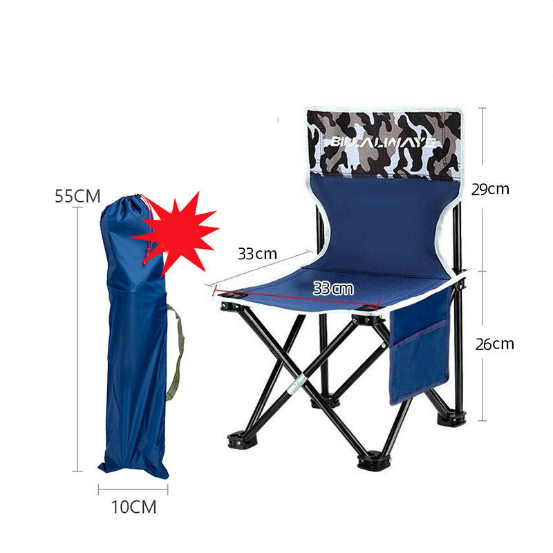 Outdoor Folding Chair Portable Camping Equipment Backrest - Image 2