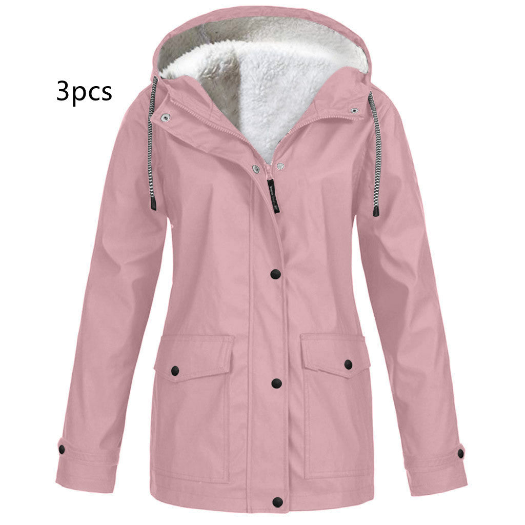 Fleece Outdoor Mountaineering Hooded Jacket - Image 15