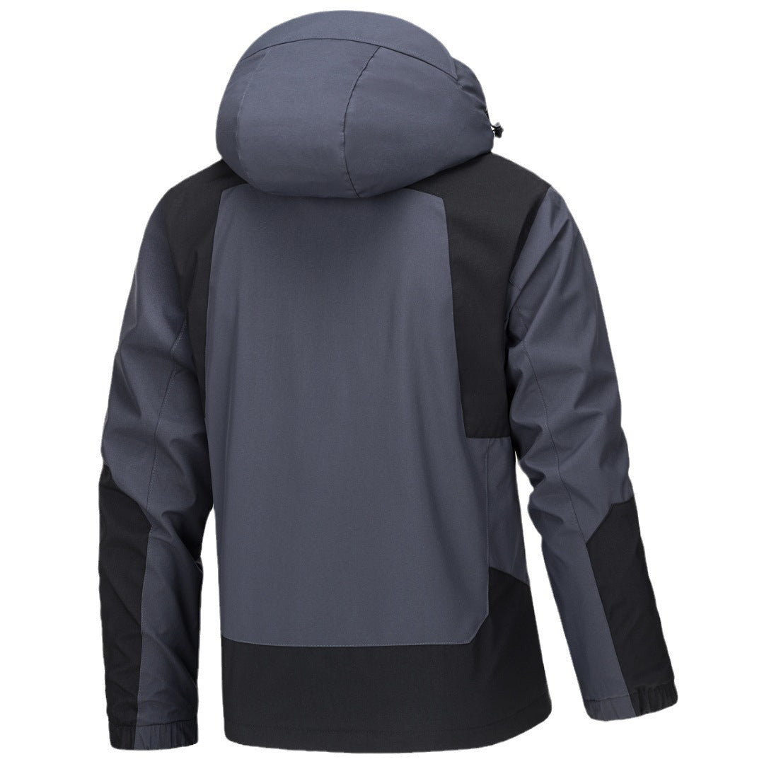 Shell Jacket Men's Jacket Thin Outdoor Windproof Waterproof Hooded Coat - Image 7