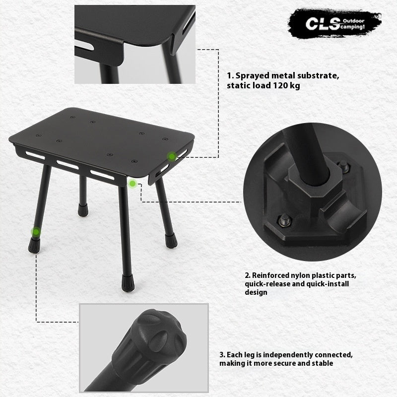 CLS Outdoor Dual Use Mini Folding Table Camping Stool - Image 6