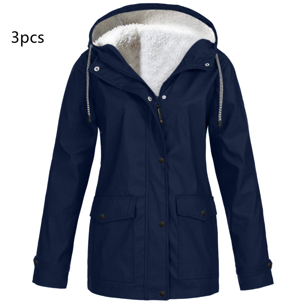 Fleece Outdoor Mountaineering Hooded Jacket - Image 6