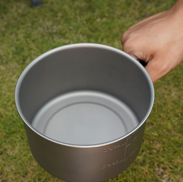 Pure Titanium Frying Pan Outdoor Portable Cooking Pot Foldable - Image 6