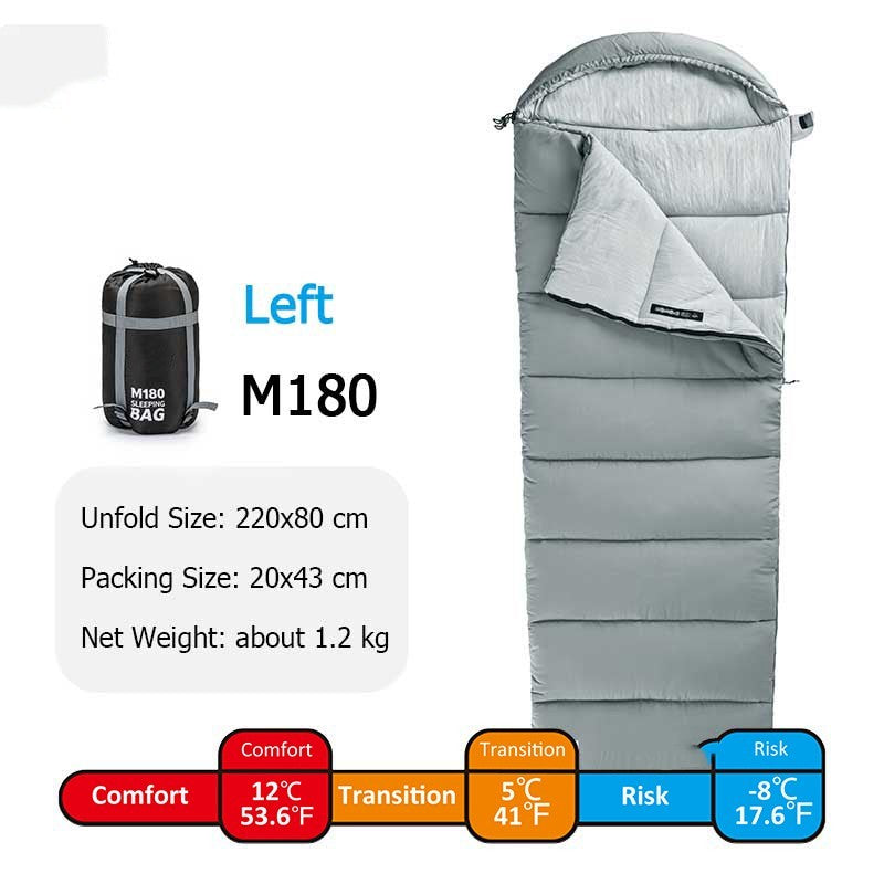 Spliceable Double Tent Camping Portable Washable Cotton Sleeping Bag - Image 6